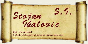 Stojan Ikalović vizit kartica